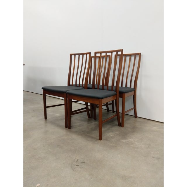 Set of 4 Vintage Mid Century Modern Dining Chairs Attributed to McIntosh For Sale In New York - Image 6 of 8