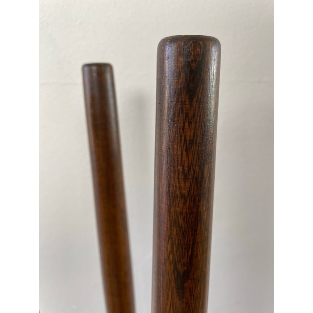 Mid 20th Century Mid-Century Modern Fireplace Tool Set, Oak & Iron, Seymour Style For Sale - Image 5 of 9
