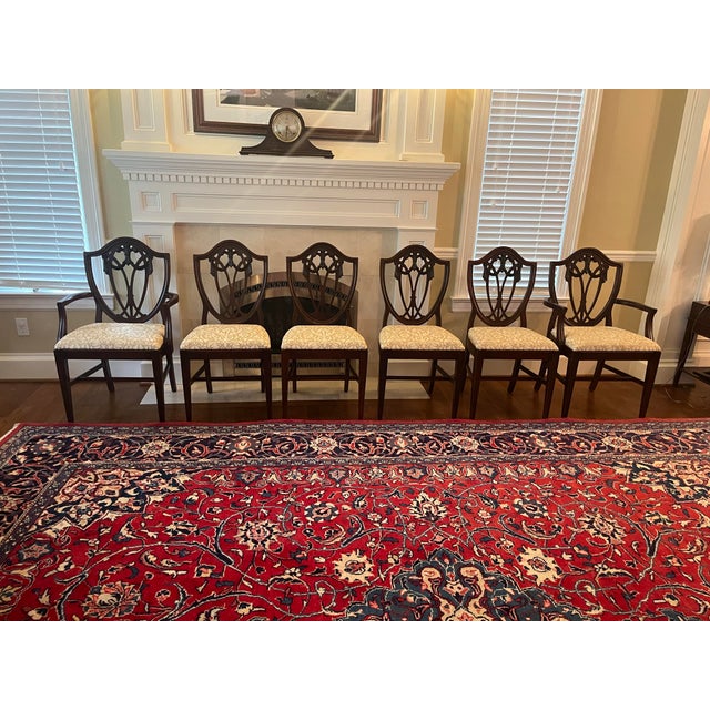 Chairs Dining Hepplewhite Shieldback Vintage For Sale - Image 11 of 11