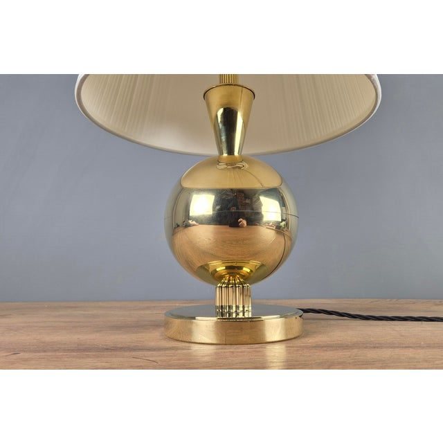 Art Deco Brass Table Lamp by Carl Drösler for Fuhrmann & Drösler, Dresden, Germany, 1920s For Sale - Image 4 of 17