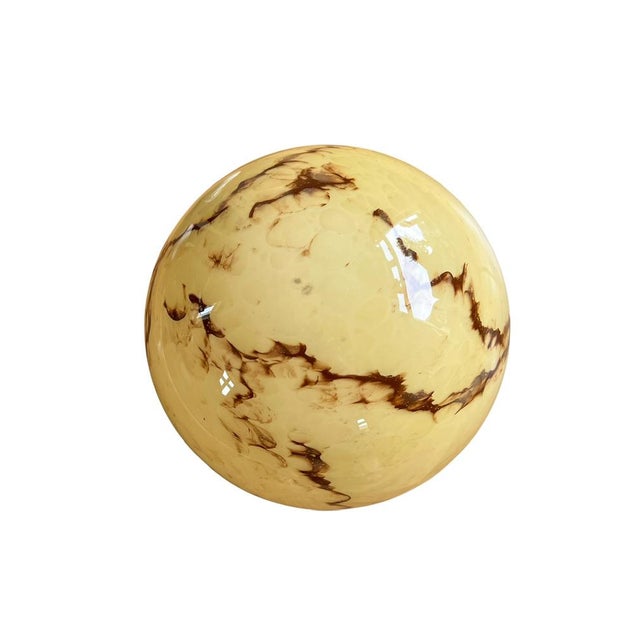 Braided Macramé Sisal and Marbled Glass Globe Pendant Lamp by Temde, 1970s For Sale - Image 16 of 18
