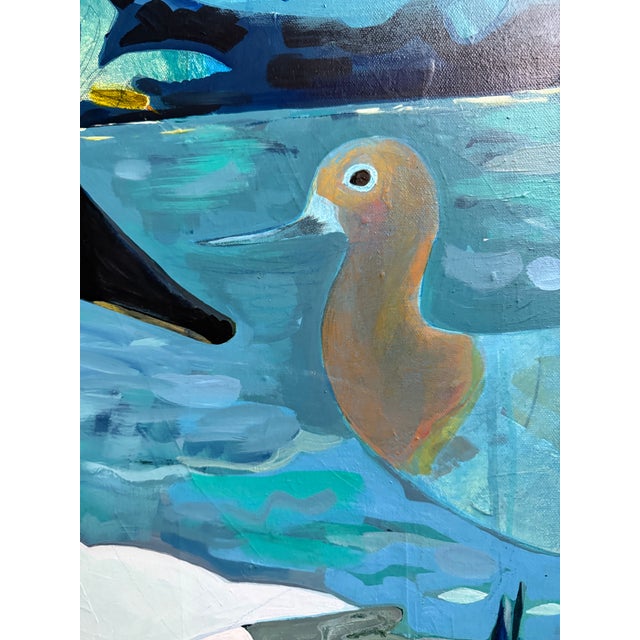Paint “Nosey Neighbors” a Swan Painting by LWren Walraven For Sale - Image 7 of 14