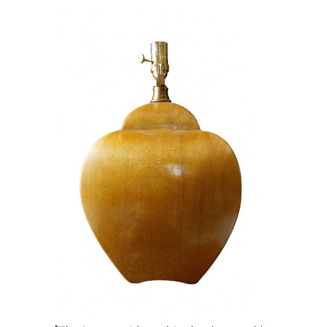 ​Sculptural Oriental Accent Table Lamp with Rich Glaze, 2002 ​This exquisite vintage Oriental Accent table lamp from the...