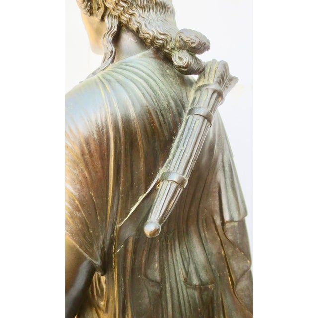 Metal Diana Arcaizante Grand Tour Bronze Odyssey Diana From Pompeii For Sale - Image 7 of 14