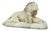 Early 20th Century Lion Paperweight in White Marble For Sale