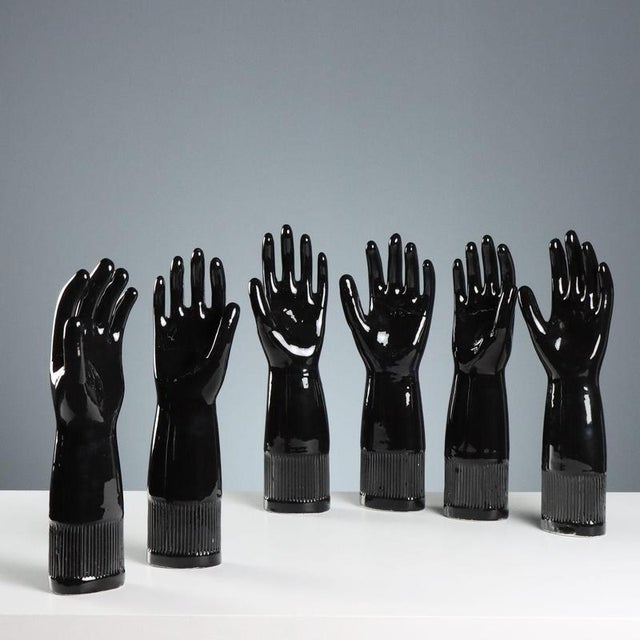 Vintage Glove Molds by Lungavilla Porcelain for Pirelli, Italy, 1980s, Set of 6 For Sale - Image 10 of 10