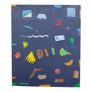 1995 “86 Decibels” Abstract Acrylic on Canvas Painting by Harry Hilson For Sale