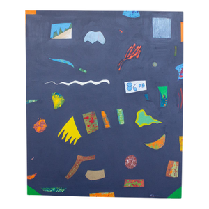 1995 “86 Decibels” Abstract Acrylic on Canvas Painting by Harry Hilson