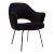 Saarinen Executive Armchair in Black Velvet, Black Powder Coated Legs For Sale
