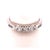 Metal 14 Karat White Gold Fashion Wedding Bridal Band Ring With Diamonds For Sale - Image 7 of 11