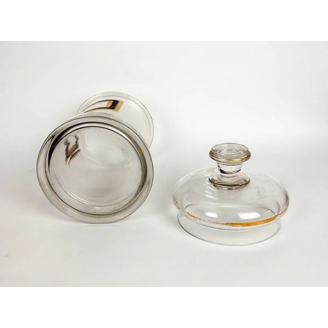 Glass Pharmacy Jar with Cristaux de Soda Inscription For Sale - Image 6 of 11