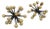 Contemporary Modern Wood & Metal "Jax" Abstract Table Decor - A Pair For Sale