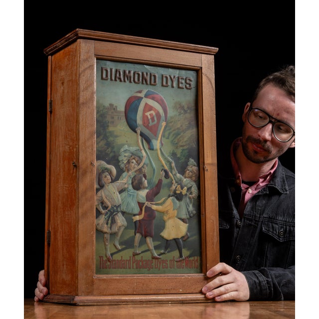 c. 1900s/1910s; Wells Richardson & Co. - Burlington, VT Antique dye countertop store display. This piece features an...