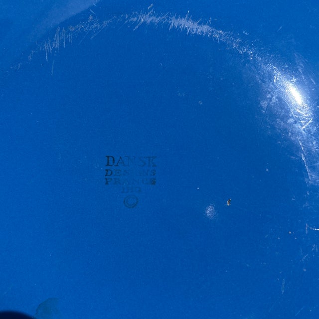 Dansk Kubenstyle 13 1/2” Paella Pan in blue. This pan would be great to have on a big island full of fruit, or to serve a...