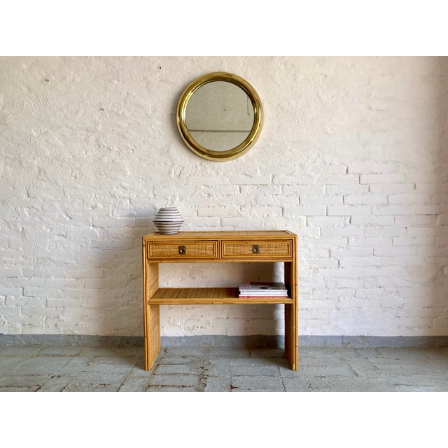 Vintage Rattan Console Table from Dal Vera, 1970s For Sale - Image 15 of 15