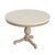 Stone Danielle 44 in. W Round Marble and Wood Pedestal Dining Table, Sandalwood Beige For Sale - Image 7 of 7
