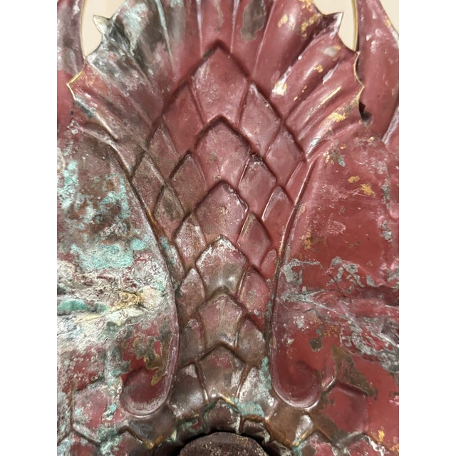 Antique Chinese Bronze Koi Fish Wall Sconce – Early 20th Century For Sale - Image 12 of 16