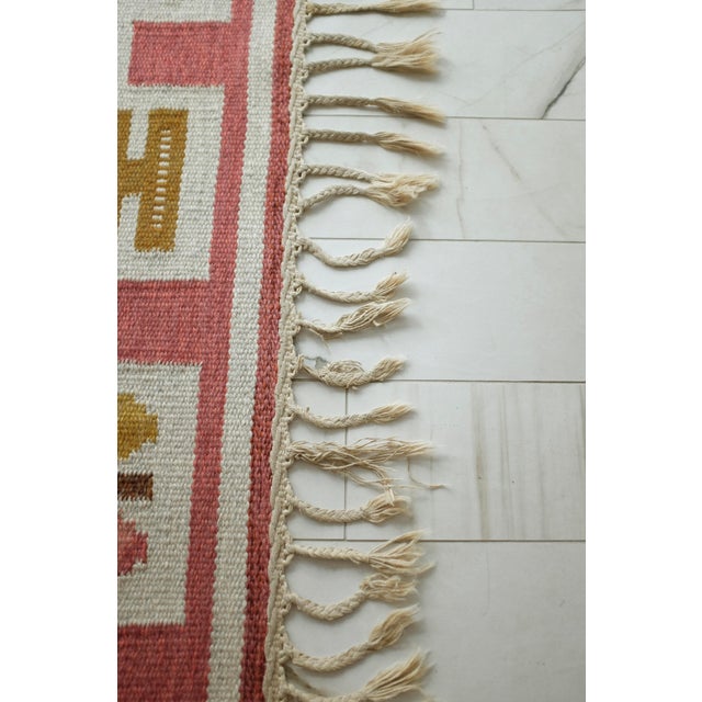 Red Vintage Swedish Rug by Anna Greta Sjöqvist For Sale - Image 8 of 12