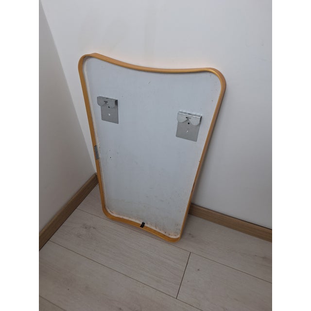 Mirror with Sinuous Brass Frame by Gio Ponti for Gubi, 1990s For Sale - Image 6 of 7