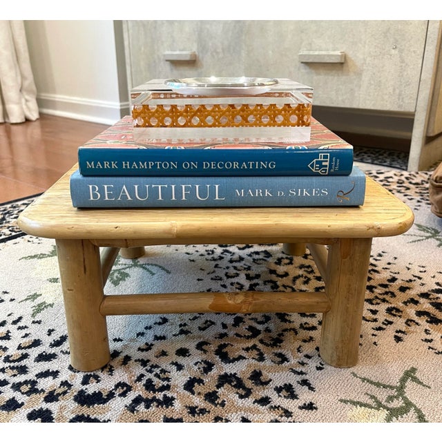 Vintage Rattan Bamboo Plant Stand/Table Riser For Sale In Miami - Image 6 of 8