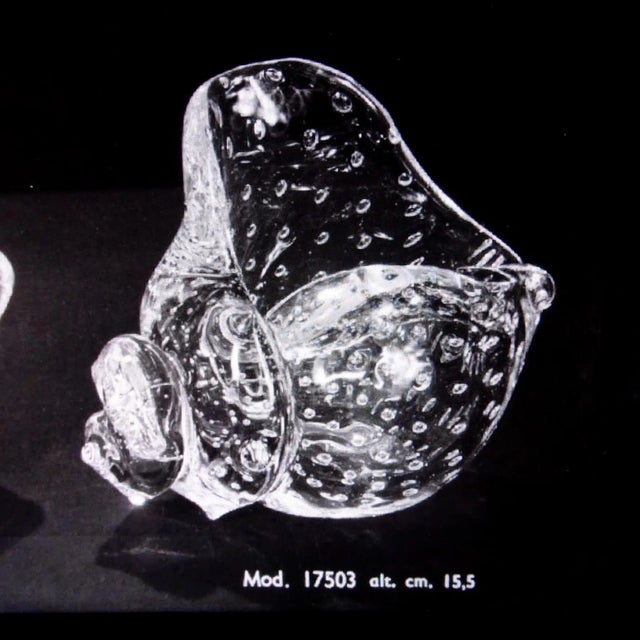 Mid-Century Modern Antique Murano Seguso Vetri d'Arte Poli Italian Art Deco Glass Conch Seashell Figure Sculpture For Sale - Image 3 of 11