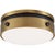 Hicks 5.5" Solitaire Flush Mount in Bronze and Hand-Rubbed Antique Brass with White Glass Designer: Thomas O'Brien...