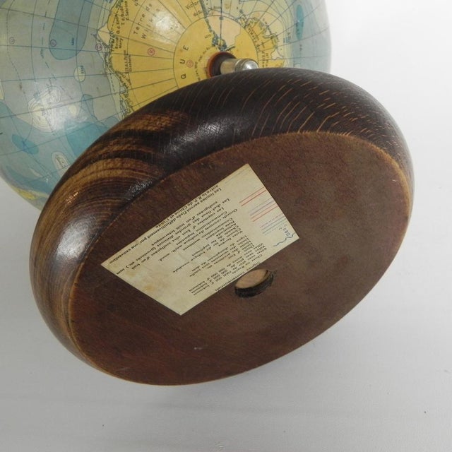 Rath Globe of Papier-Mâché on a Wooden Base, 1960s For Sale - Image 10 of 18