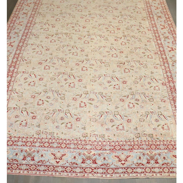Antique Zabihi Collection Persian Kashan Large Carpet - 10'10" x 16'9" For Sale - Image 10 of 12