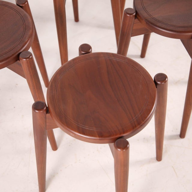 Vintage Japanese Stools, 1980s, Set of 6 For Sale - Image 9 of 16