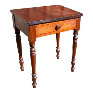 Antique Walnut One Drawer Stand 1860s Era For Sale