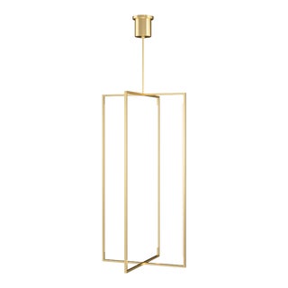 Visual Comfort Modern Kenway 42 Pendant LED Natural Brass For Sale