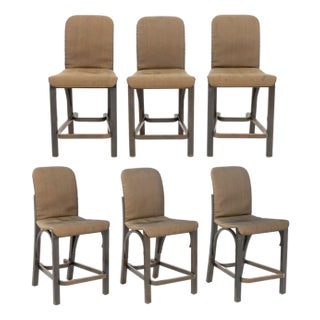 Contemporary Painted Wood Counter Stools, 6 For Sale