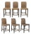 Contemporary Painted Wood Counter Stools, 6 For Sale