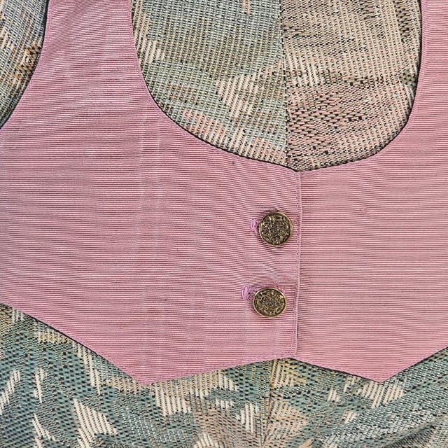 Pink Floral Tapestry Tapestry Stuffed Toy Bear For Sale - Image 8 of 11