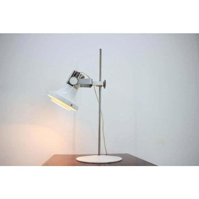 Mid-Century Table Lamp by Pavel Grus, 1970s, in Very Good conditions. Designed 1970 to 1979 European Plug (up to 250V).The...