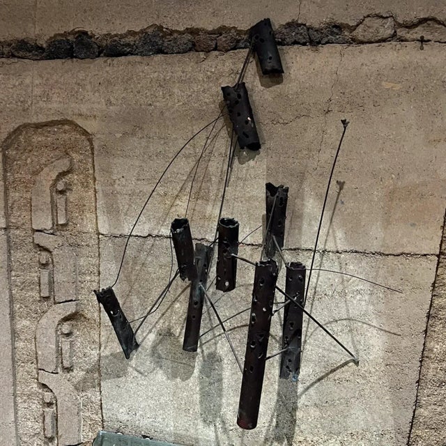 1970s 1970s Abstract Brutalist Bronze Wall Art Sculpture For Sale - Image 5 of 6