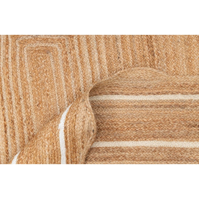 White Natural Jute Wave Scallop 10x14 Ft. For Sale - Image 9 of 12