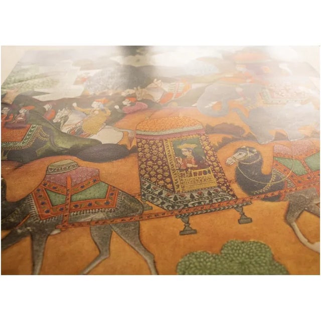 Ornamental & Decorative Materials 1950 Princess Voyaging in a Palanquin, Original Gold-Leafed Parisian Lithograph For Sale - Image 7 of 13