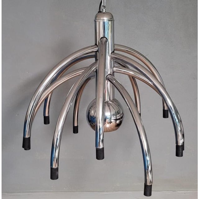 Suspension Chandelier attributed to Goffredo Reggiani, 1970s For Sale - Image 12 of 13
