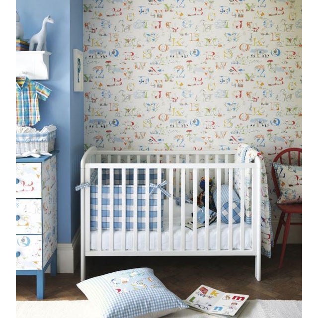 Alphabet Zoo Wallpaper by Sanderson Nursery Wallpaper Price Per Roll