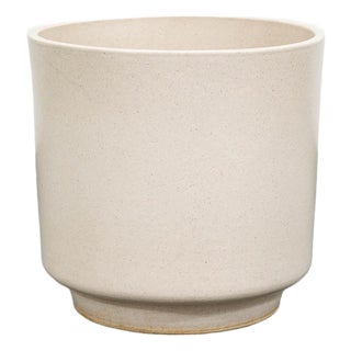 Mid Century Modern Planter Ceramic White Speckled Gainey Pot Medium, Attributed For Sale