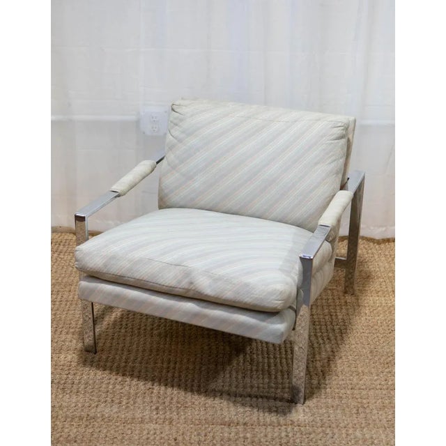 Post Modern Milo Baughman for Thayer Coggin Flat Bar Arm Chair For Sale - Image 15 of 15