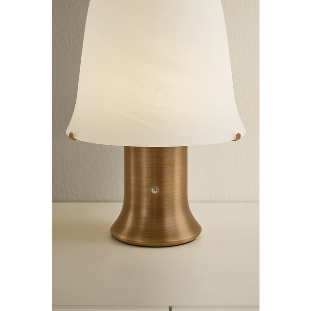2020s Hudson Valley Lighting Kipps 8.25 in. 1 Light Rechargeable Table Lamp in Patina Brass Finish For Sale - Image 5 of 11