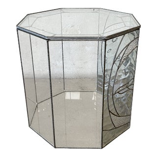 1970s Modernist Metal and Glass Octagonal Table by Bedford Downing Signed and Numbered For Sale