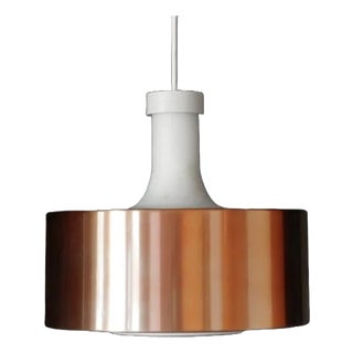 Mid-Century Pendant Lamp in Aluminium and Glass from Staff, Germany, 1970s For Sale