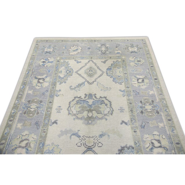 Early 21st Century Handmade Modern Turkish Oushak Rug 4'10" X 7' For Sale - Image 5 of 7