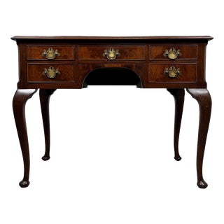 Early 20th Century Antique English Edwardian Mahogany Writing Table For Sale
