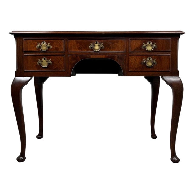 Early 20th Century Antique English Edwardian Mahogany Writing Table For Sale