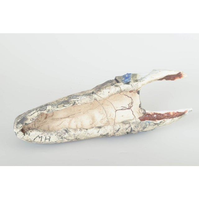 European Studio Potter Stoneware Sculpture with Horn-Like Form, 1970s For Sale - Image 4 of 6