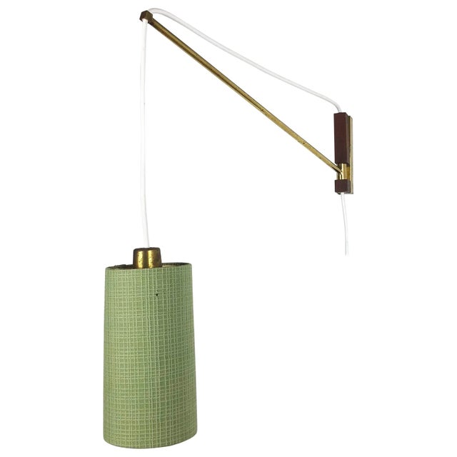 Danish Brass and Teak Wall Light, Denmark, 1960s For Sale - Image 14 of 14